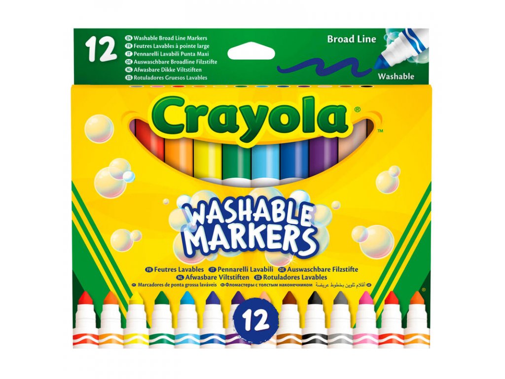 Crayola - Umývateľné fixky 12ks 