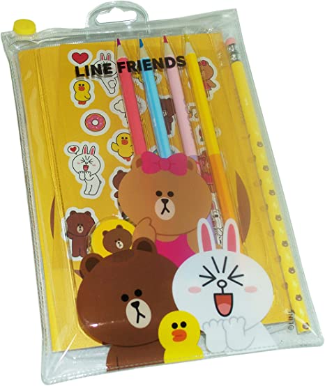 Line Friends - Set písacích potrieb v obale LINE3325