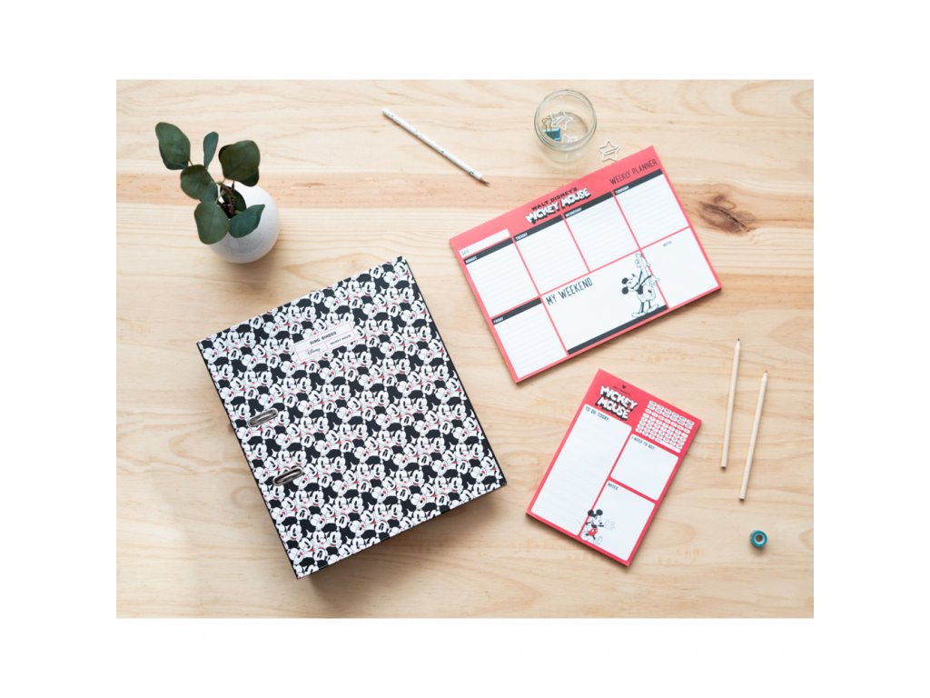 Mickey Mouse - Set zakladač,týždenný plánovač a blok PACK0139