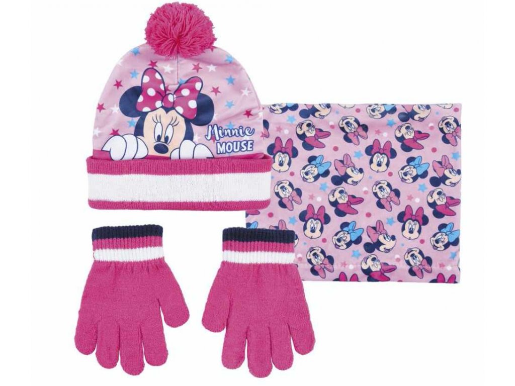 Minnie - Set čiapka,nákrčník a rukavice 2200007937