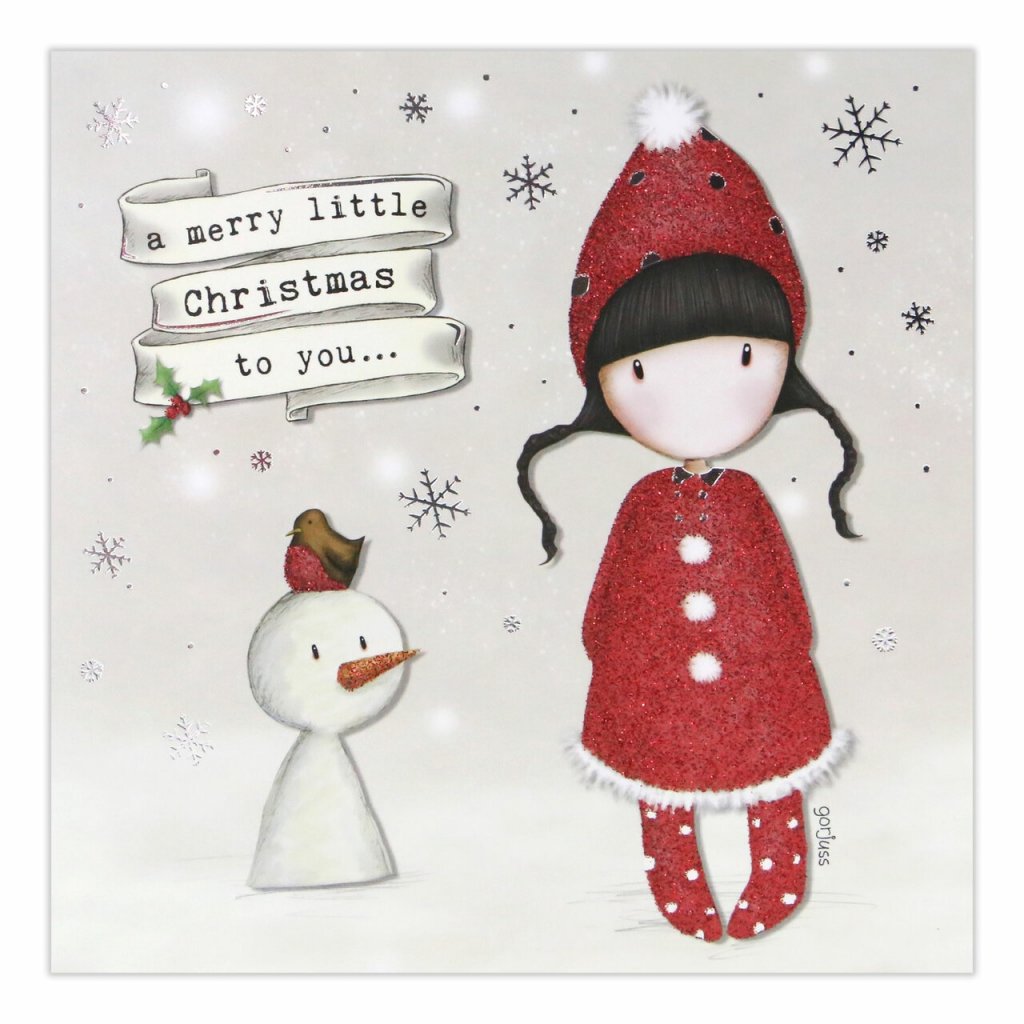 Santoro Gorjuss - Snowman - Vianočná pohľadnica s obálkou XGJ004