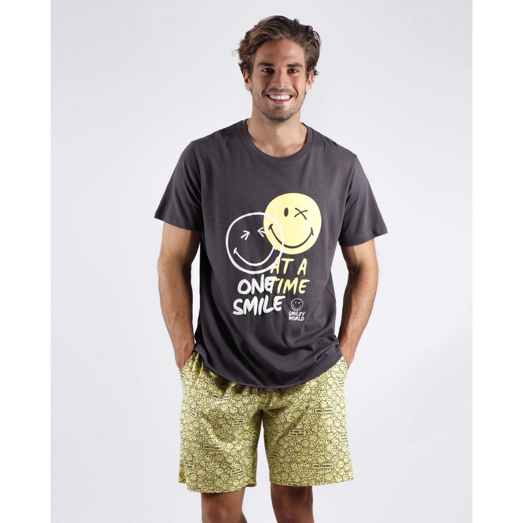 Smiley - Pánske pyžamo krátke 55663