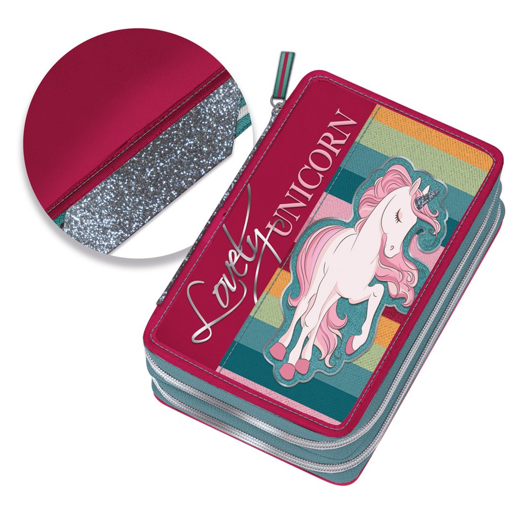 Unicorn - Set školská taška + peračník plný 23017