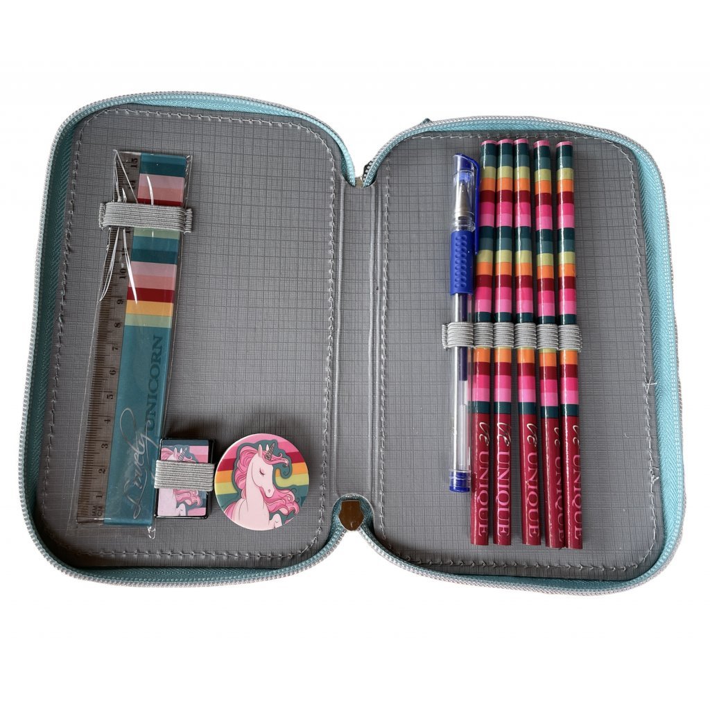 Unicorn - Set školská taška + peračník plný 23017