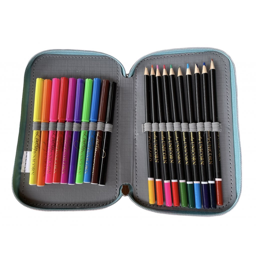 Unicorn - Set školská taška + peračník plný 23017