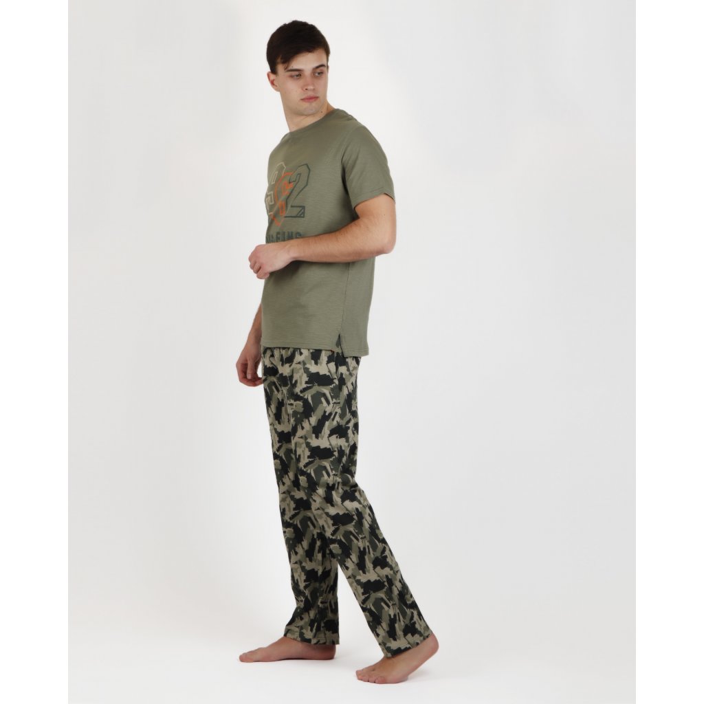 Green - Pánske pyžamo s dlhými nohavicami 55388