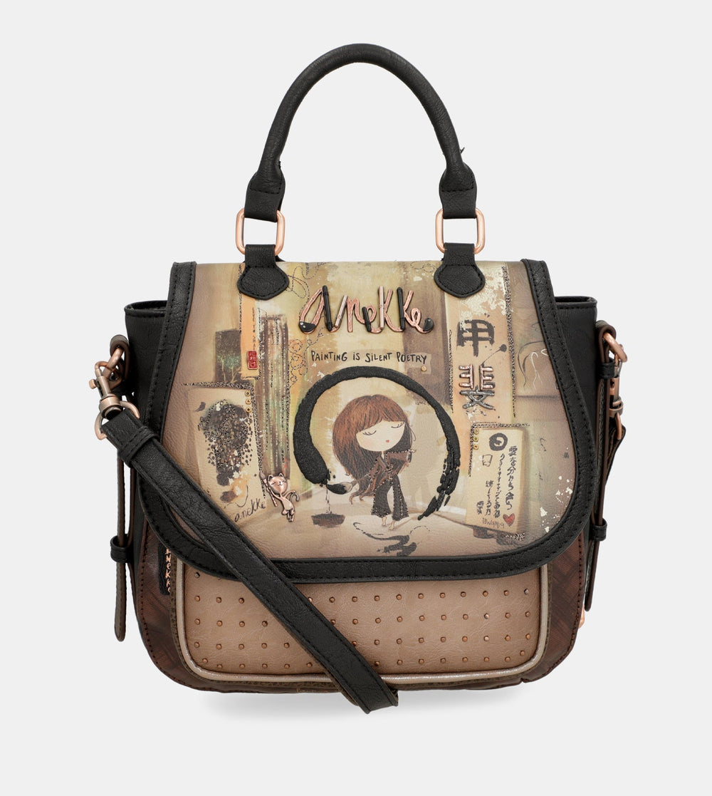 Anekke Shoen Black - Kabelka a batoh v jednom 37715-217