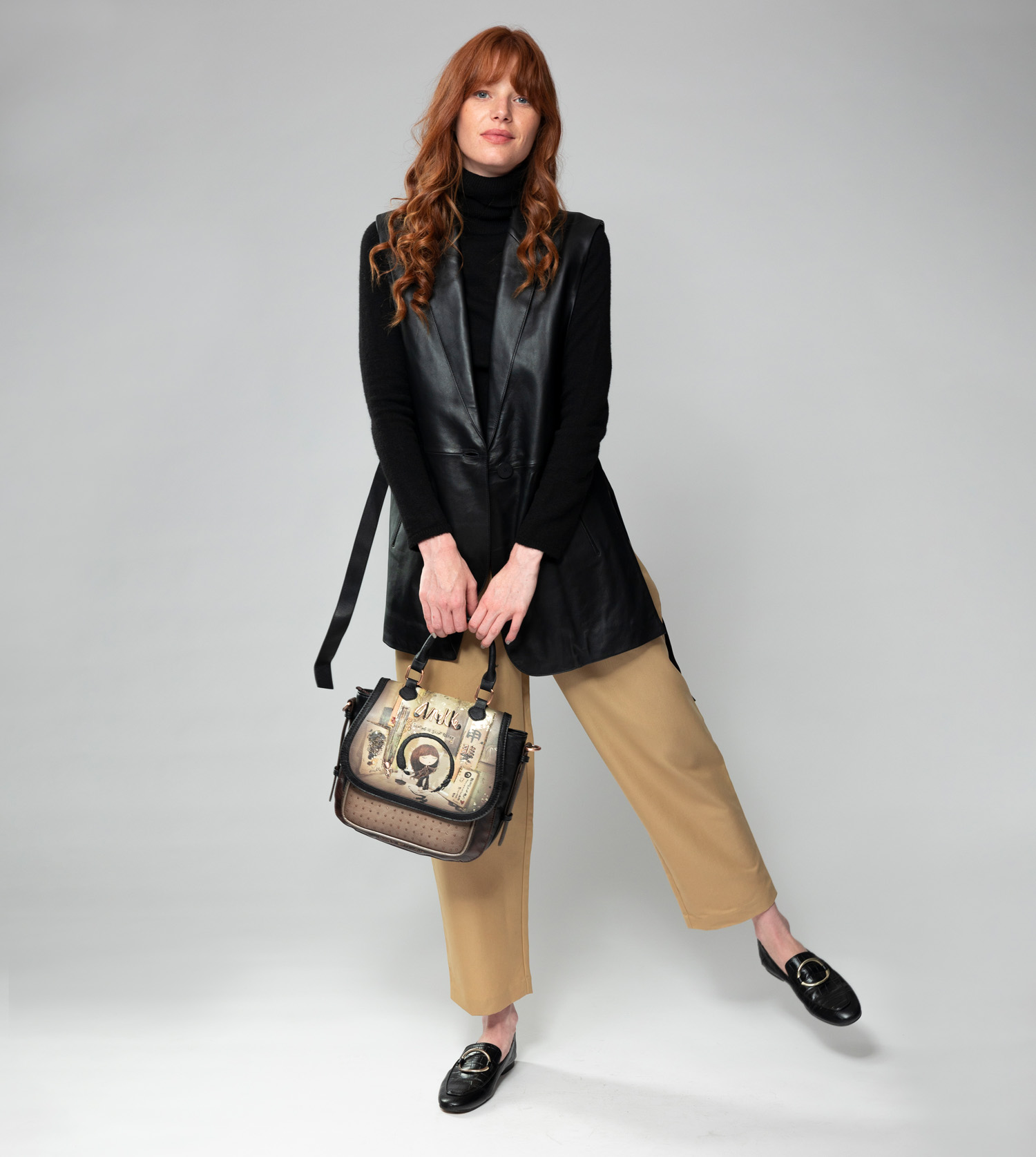 Anekke Shoen Black - Kabelka a batoh v jednom 37715-217