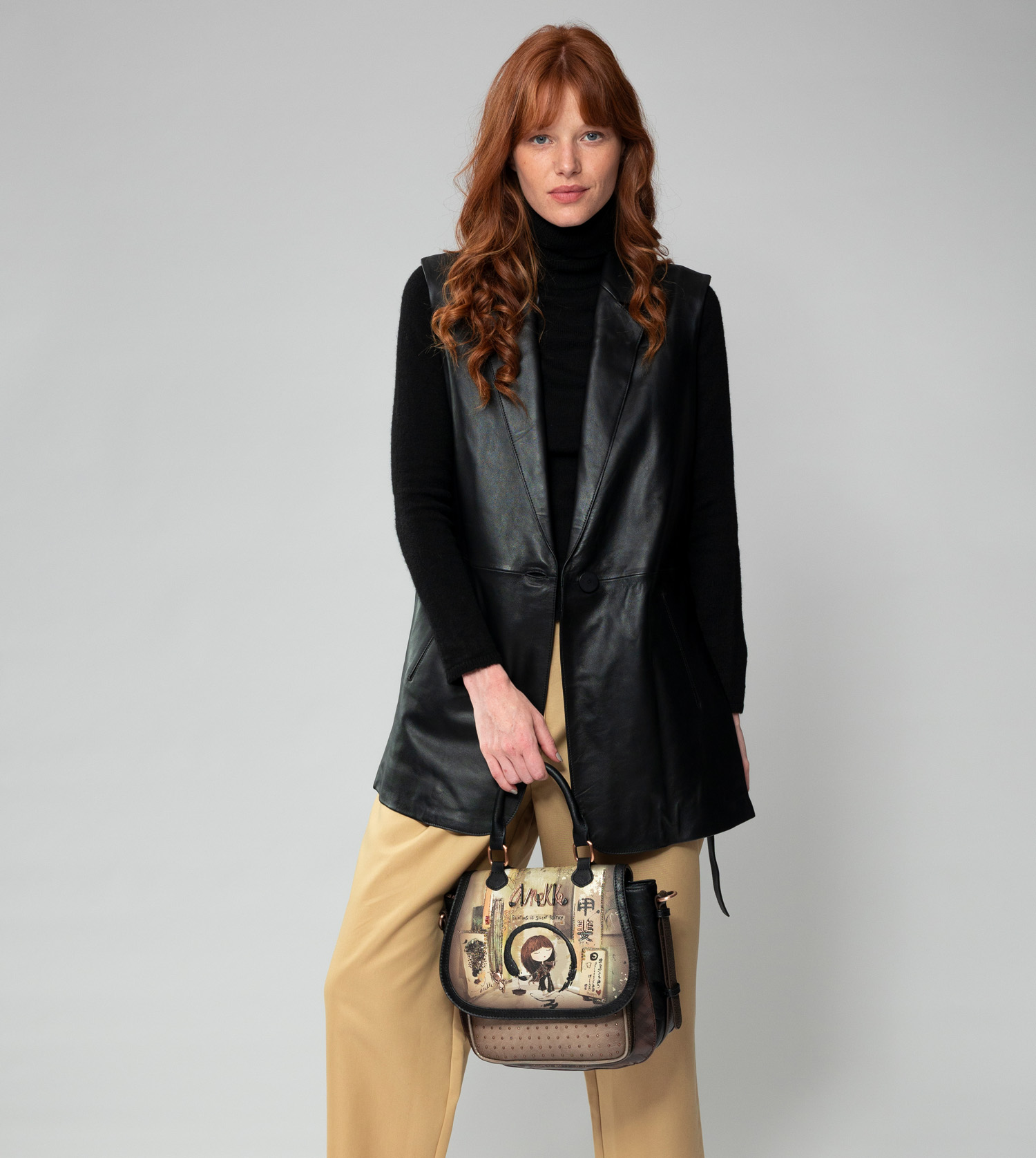 Anekke Shoen Black - Kabelka a batoh v jednom 37715-217