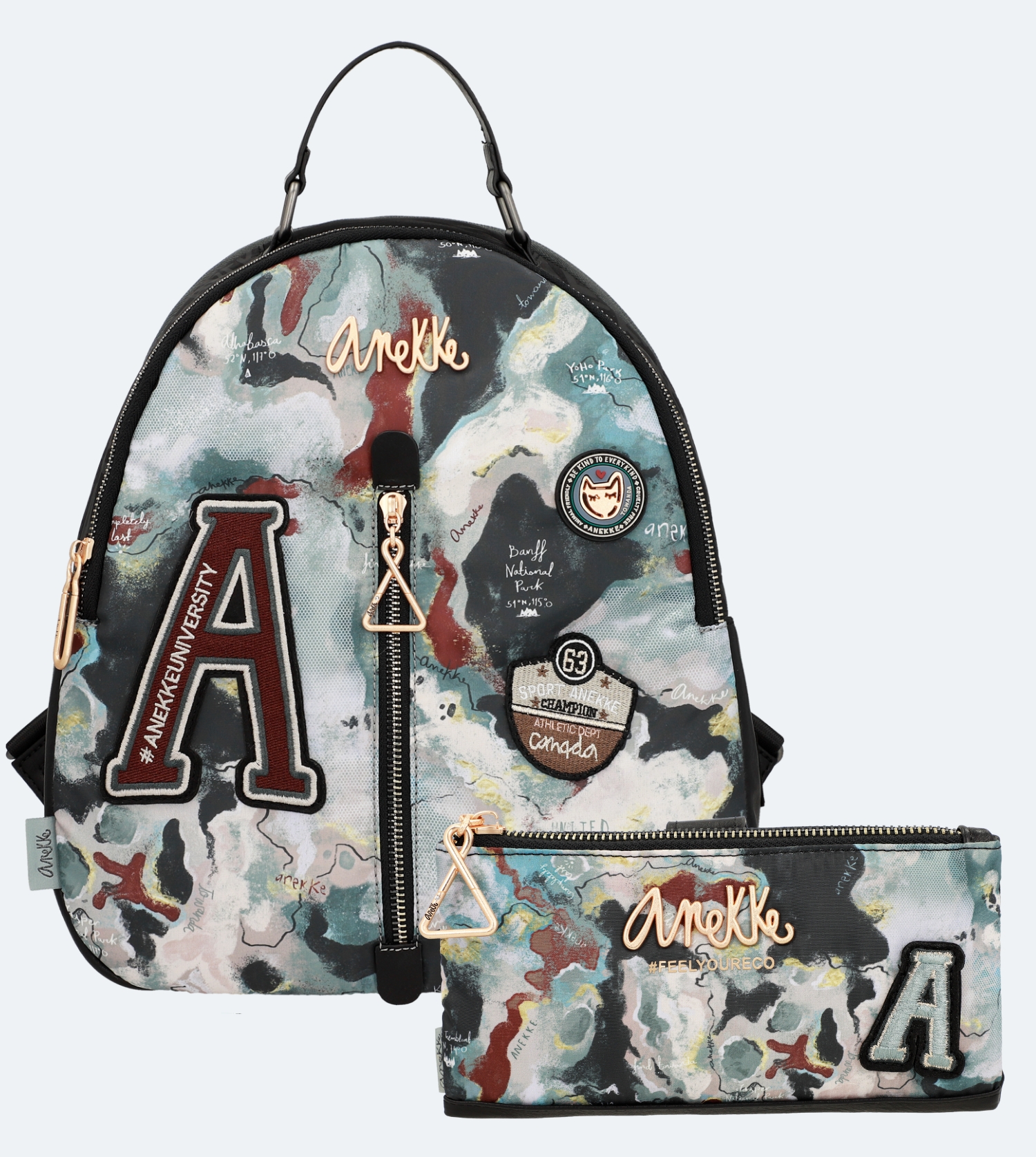 Anekke Woods - Set batoh + peňaženka veľká ♻️ 35875-212/35879-906