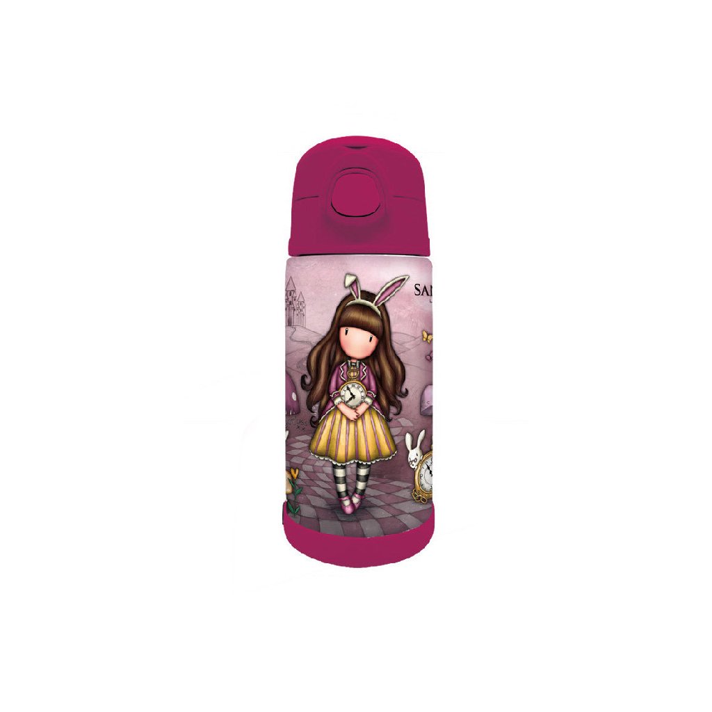 Santoro Gorjuss - Just One Second - Nerezová fľaša so slamkou 450ml 237153