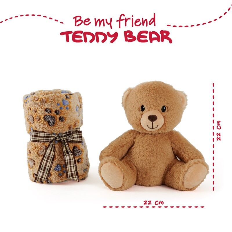 Perletti - Macko Teddy - Plyšový macko s dekou 120 x 80 cm 13066