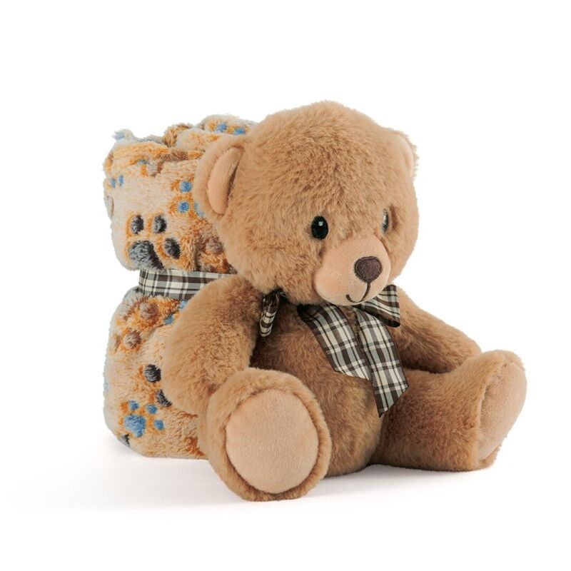 Perletti - Macko Teddy - Plyšový macko s dekou 120 x 80 cm 13066