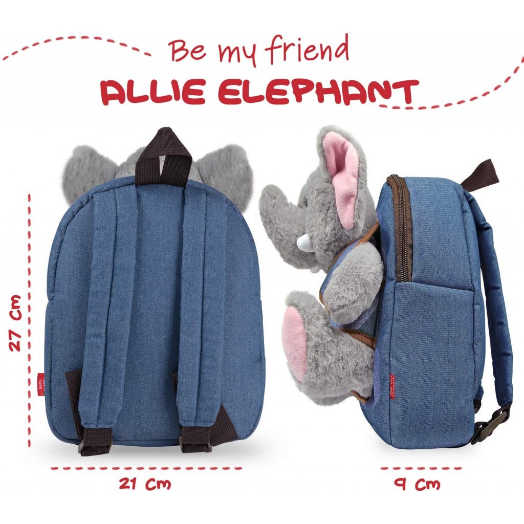 Perletti - Slon Allie - Batoh detský s plyšovým sloníkom 13048