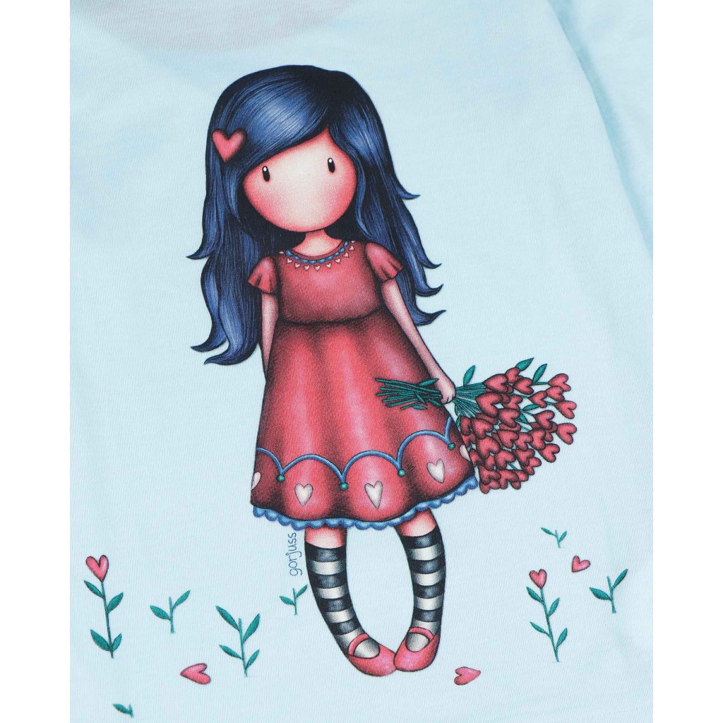 Santoro Gorjuss - Love Grows - Dievčenské pyžamo dlhé modro-červené 55630
