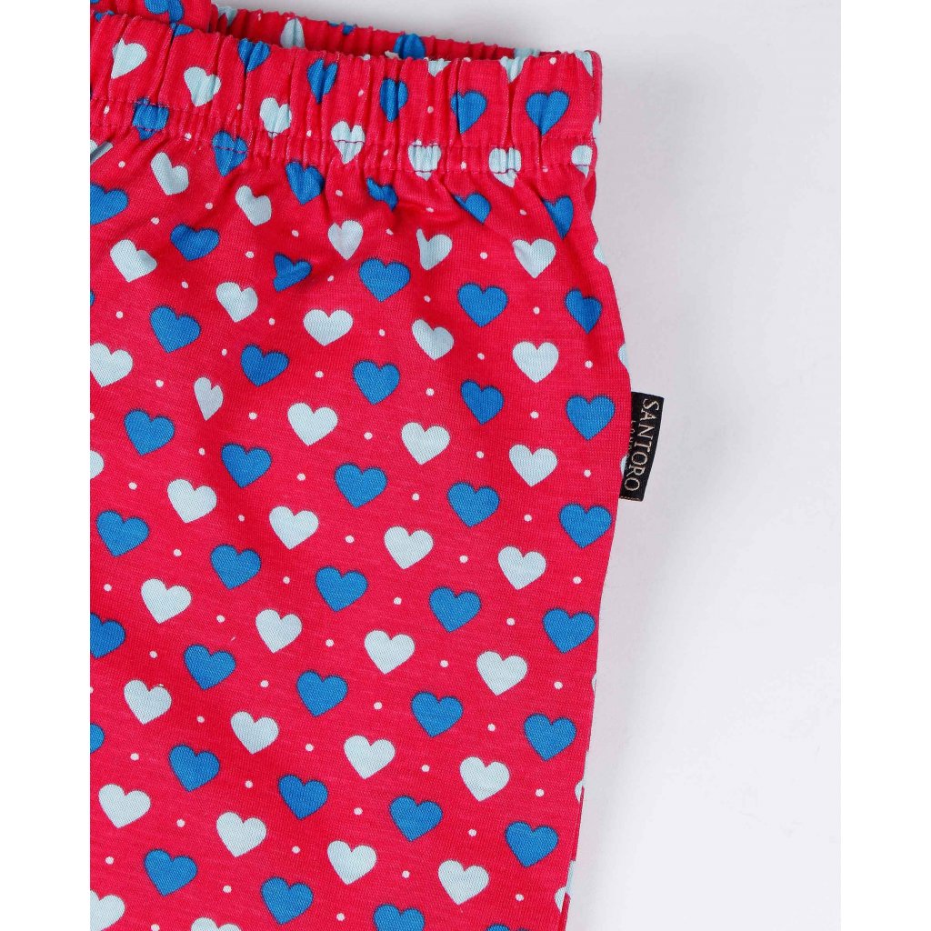 Santoro Gorjuss - Love Grows - Dievčenské pyžamo dlhé modro-červené 55630