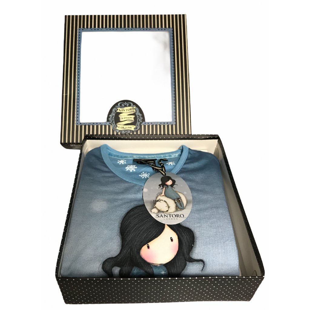 Santoro Gorjuss - Winter Friend - Dievčenské pyžamo dlhé modré 54495-0