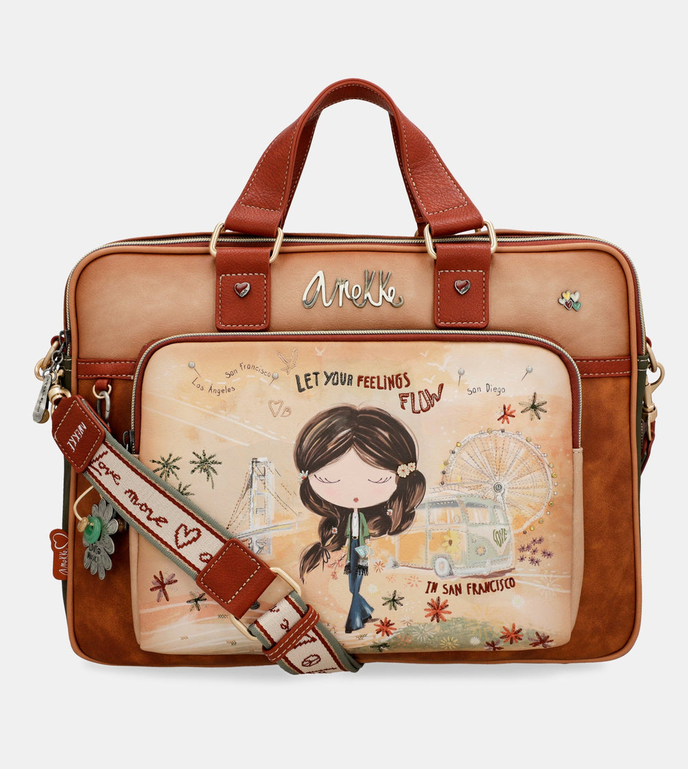 Anekke Peace & Love Camel taška na notebook 38806-113