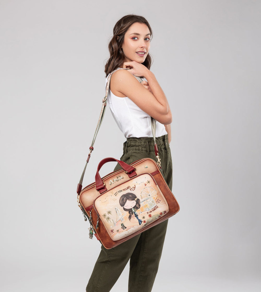 Anekke Peace & Love Camel taška na notebook 38806-113