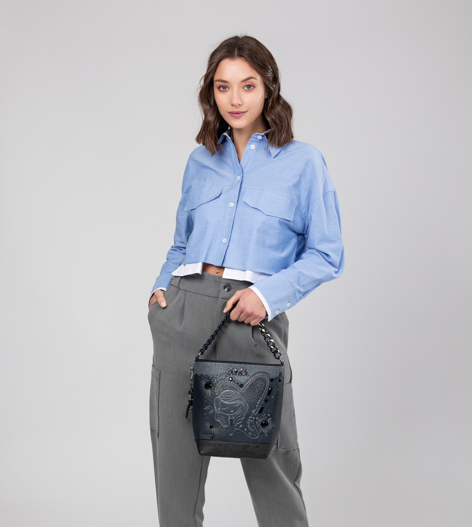 Anekke Studio Navy Blue kabelka do ruky 38753-406