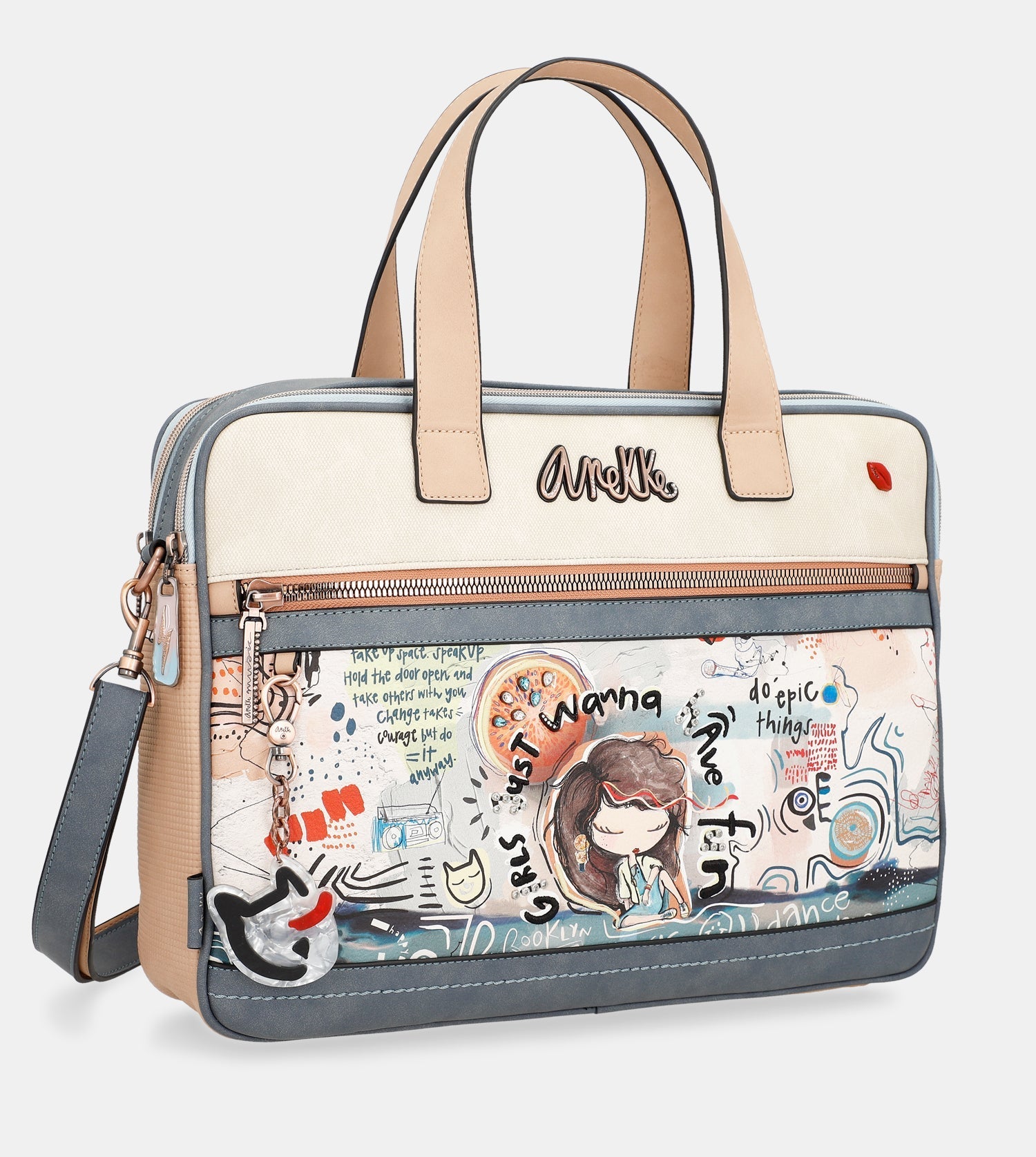  Anekke Fun & Music - Set taška na notebook + kozmetická taška 34806-113/34807-378