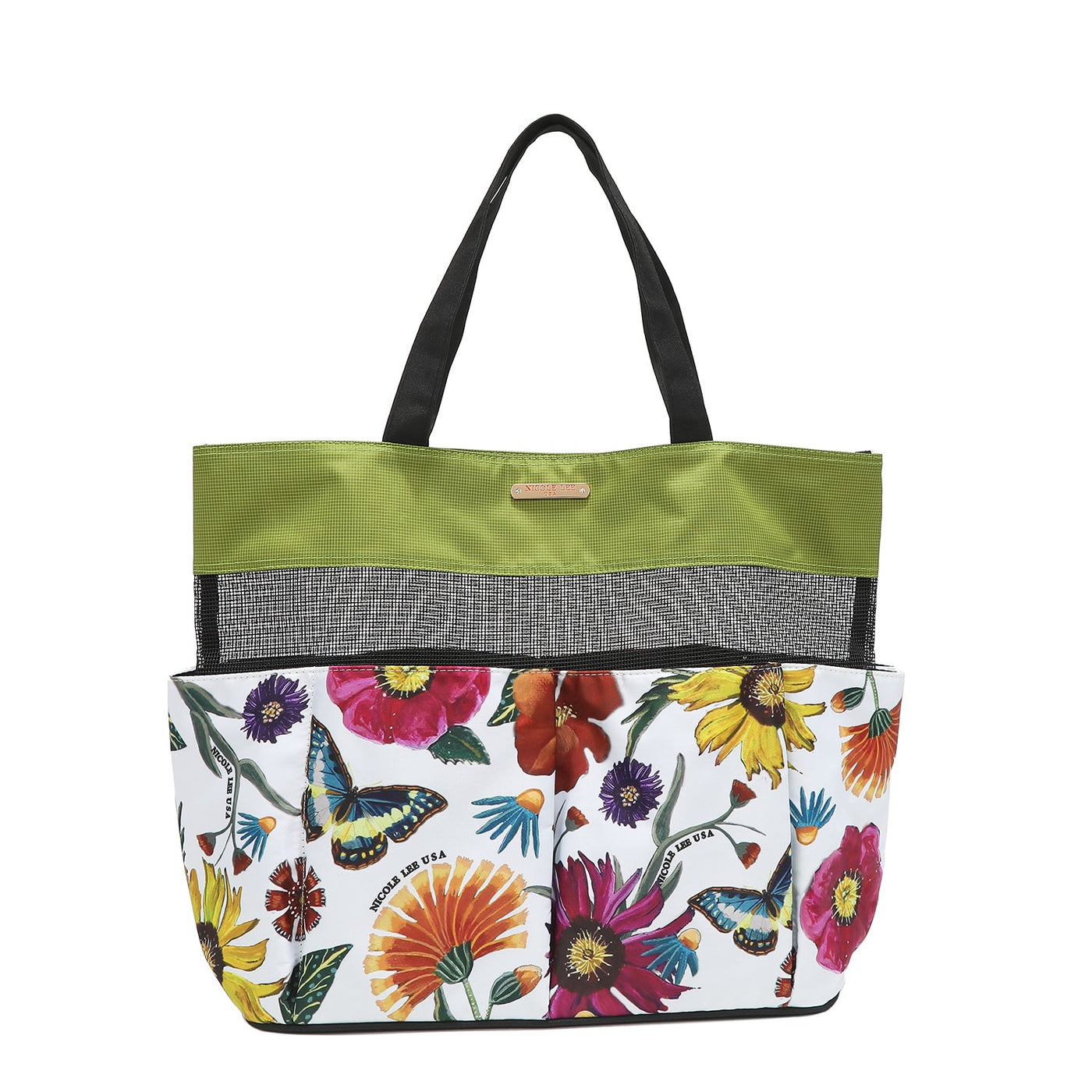 NICOLE LEE nákupná taška veľká Butter Flower Mustard MES7030L-BFW