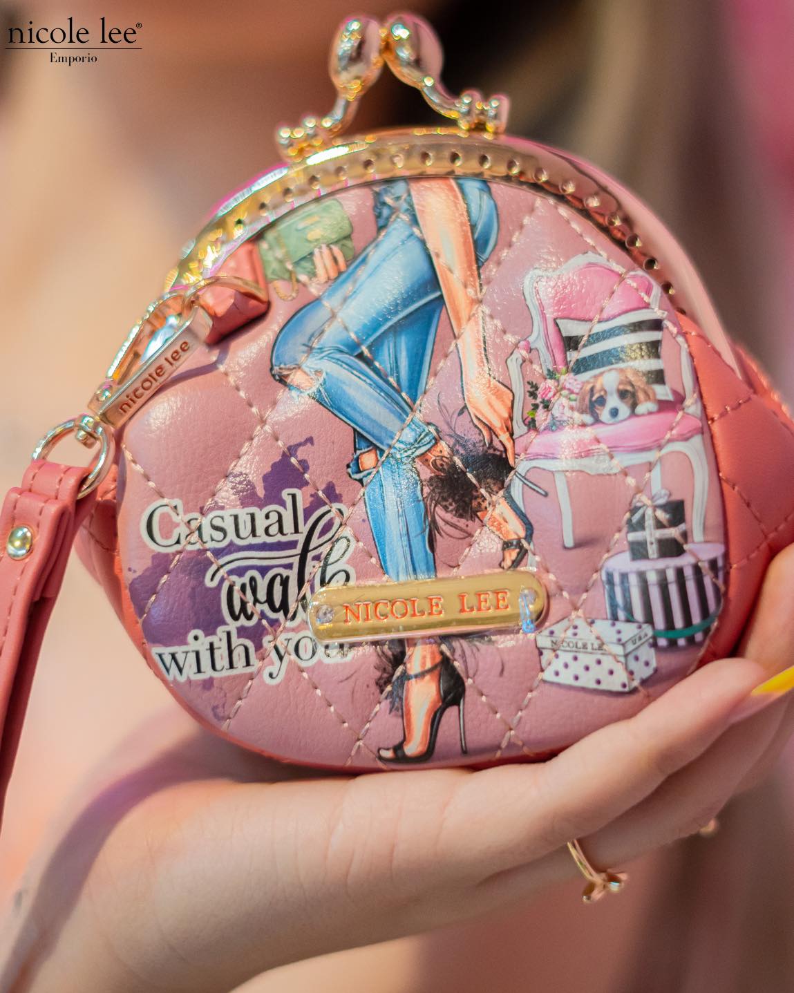 NICOLE LEE puzdro s retro sponou Casual Walk PRT7463CW