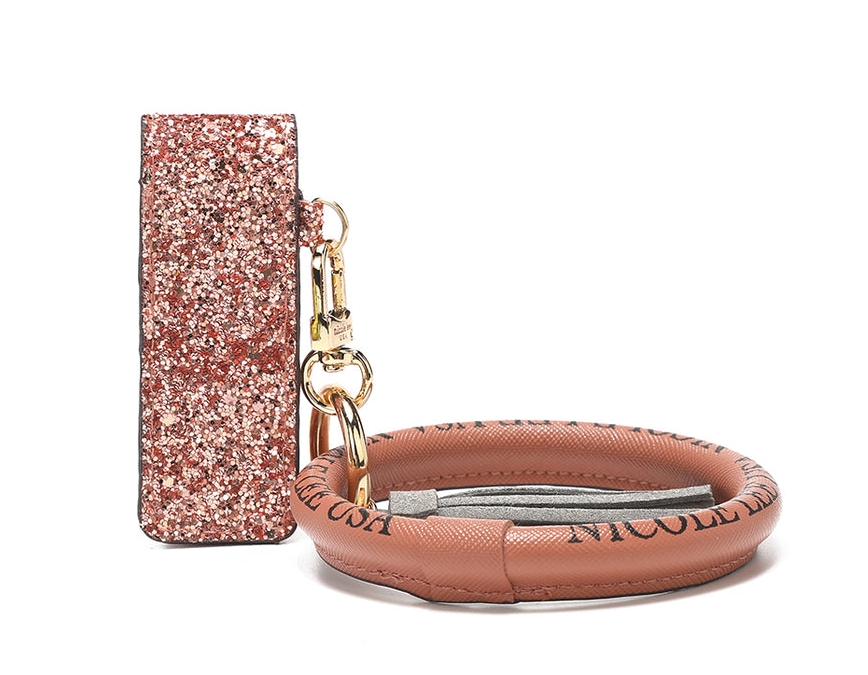 NICOLE LEE Puzdro na rúž/kľúčenka Glitter GTR7468-ROSEGOLD