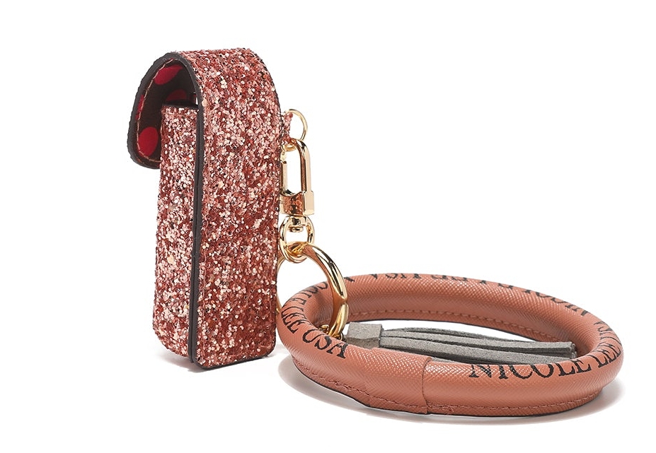 NICOLE LEE Puzdro na rúž/kľúčenka Glitter GTR7468-ROSEGOLD