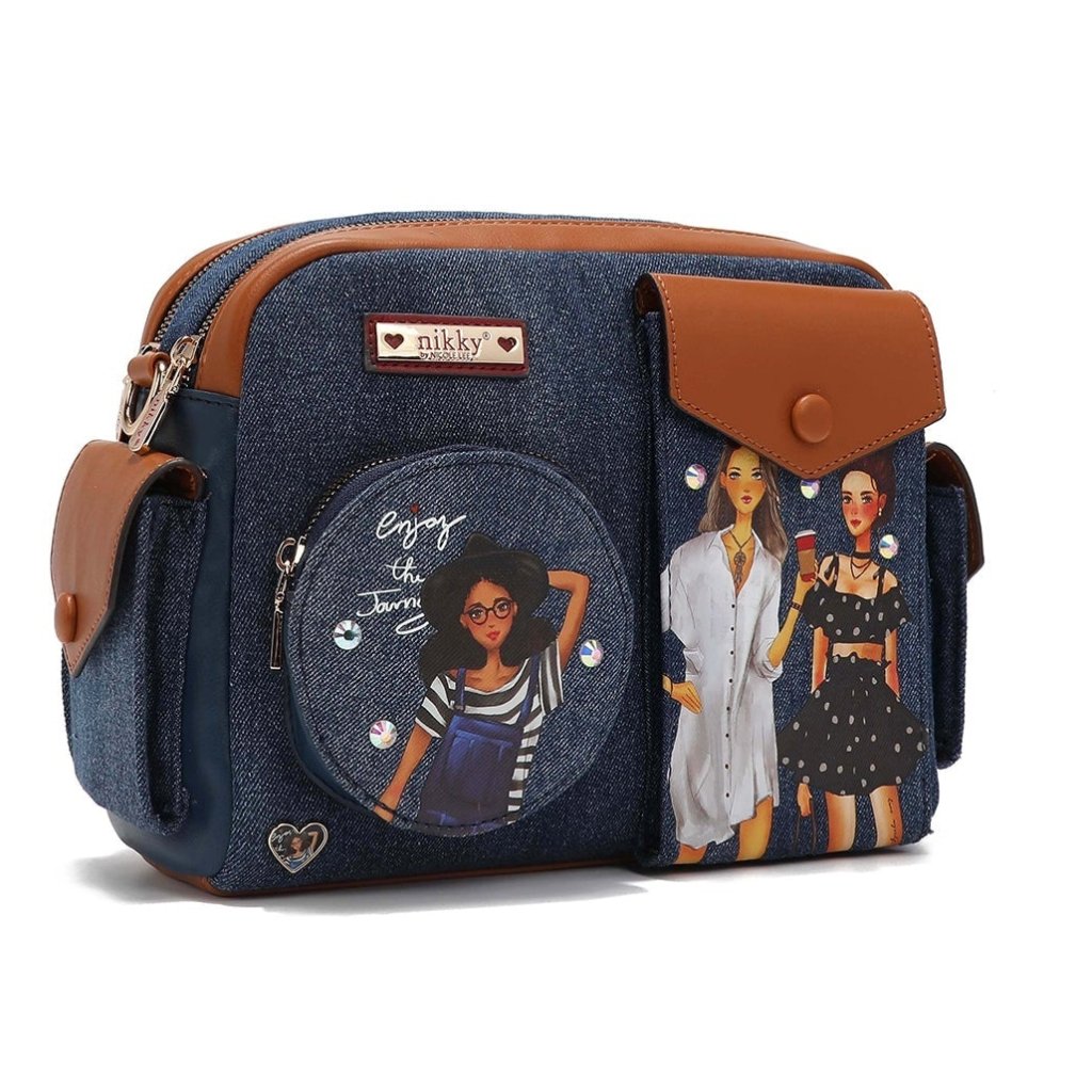 NIKKY by Nicole Lee denimová crossbody kabelka Chic Girls NK11019D-CG