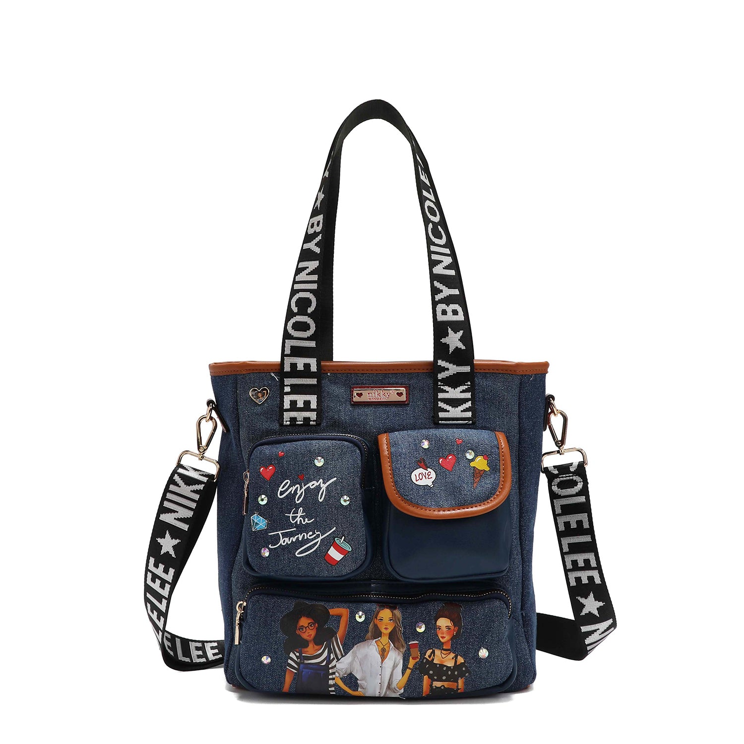 NIKKY by Nicole Lee denimová kabelka na plece Chic Girls NK12437DCG