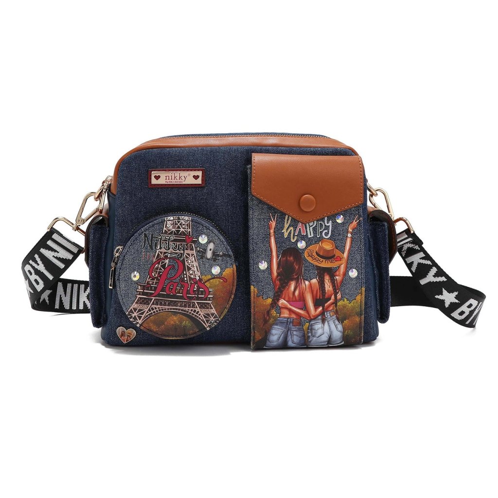 NIKKY by Nicole Lee denimová crossbody kabelka The Happy Together NK11019D-THT