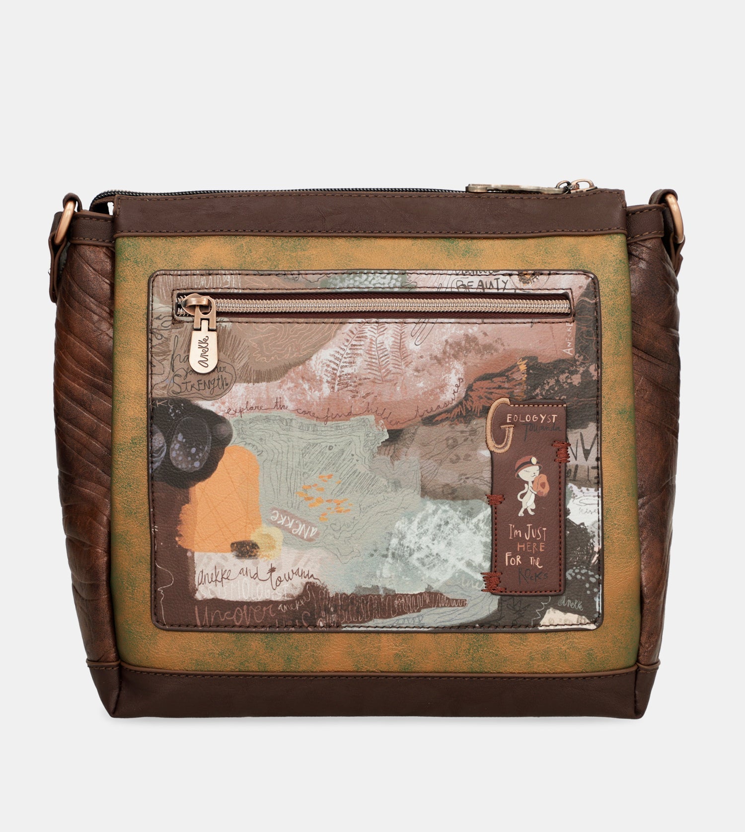 Anekke Core hnedá crossbody kabelka s priehradkami 39803-039