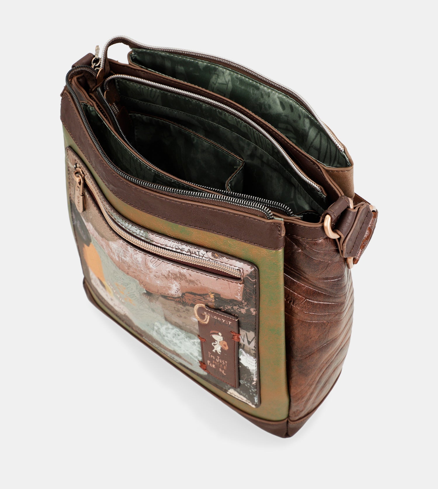 Anekke Core hnedá crossbody kabelka s priehradkami 39803-039