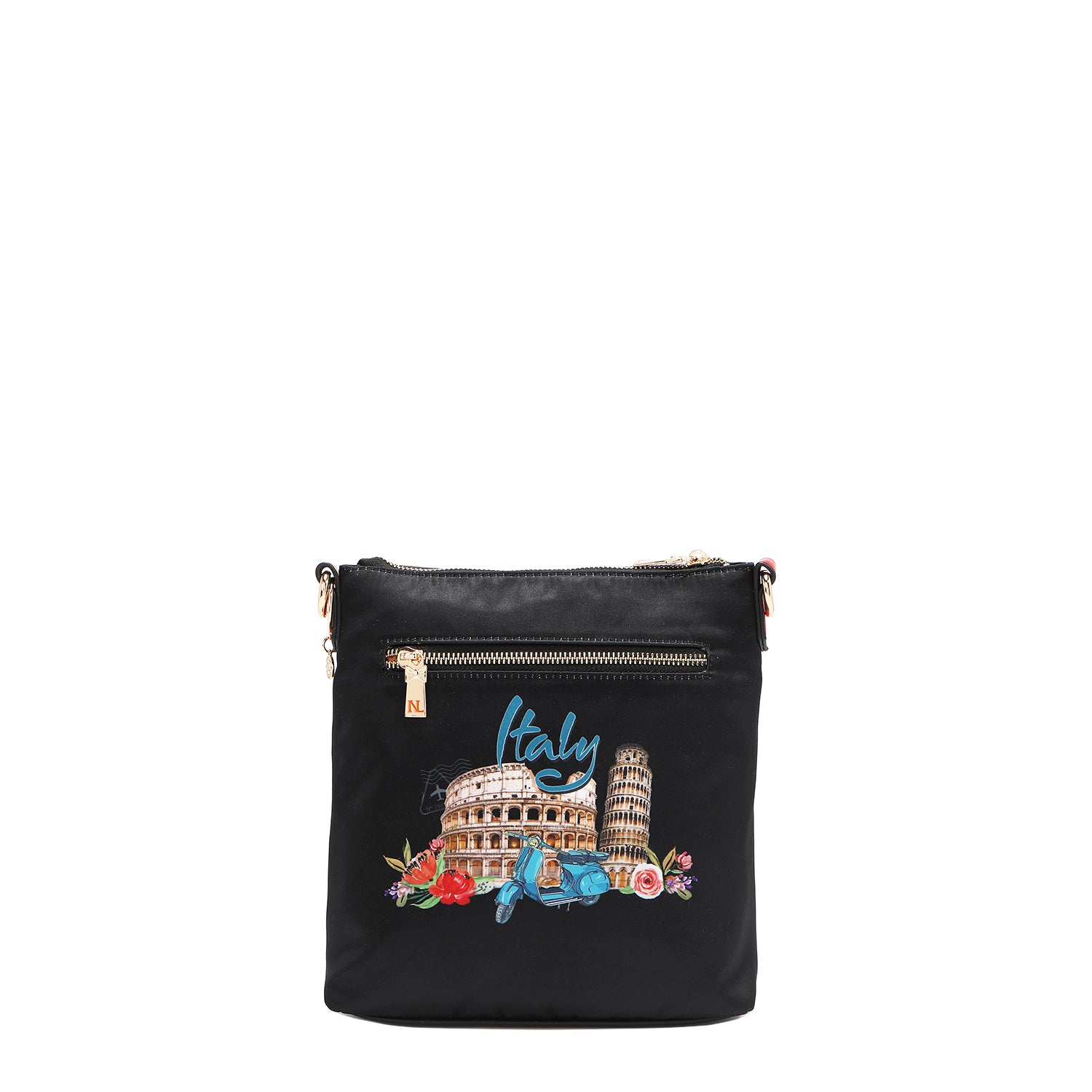 NICOLE LEE čierna crossbody kabelka so širokým popruhom Martha Travels Italy MTI17217