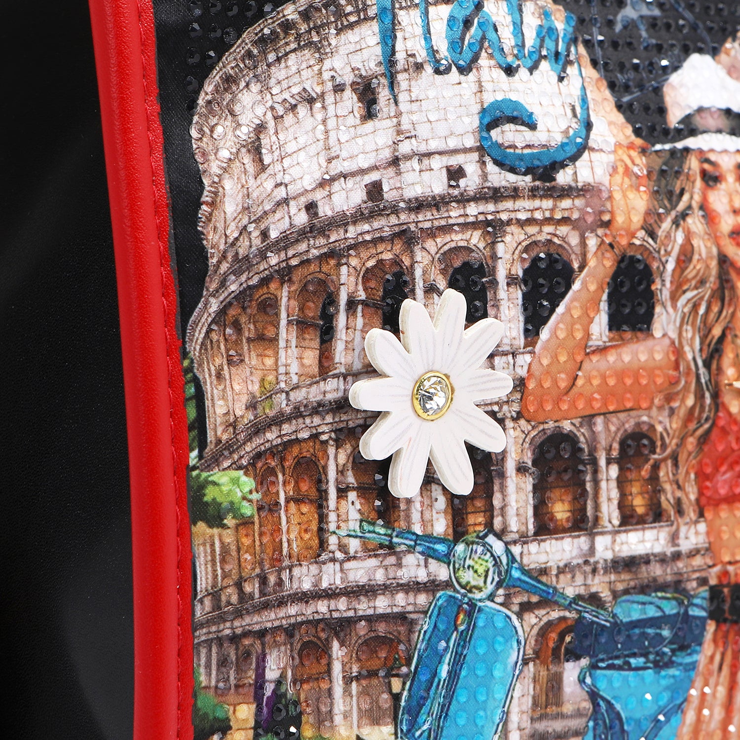 NICOLE LEE čierna crossbody kabelka so širokým popruhom Martha Travels Italy MTI17217