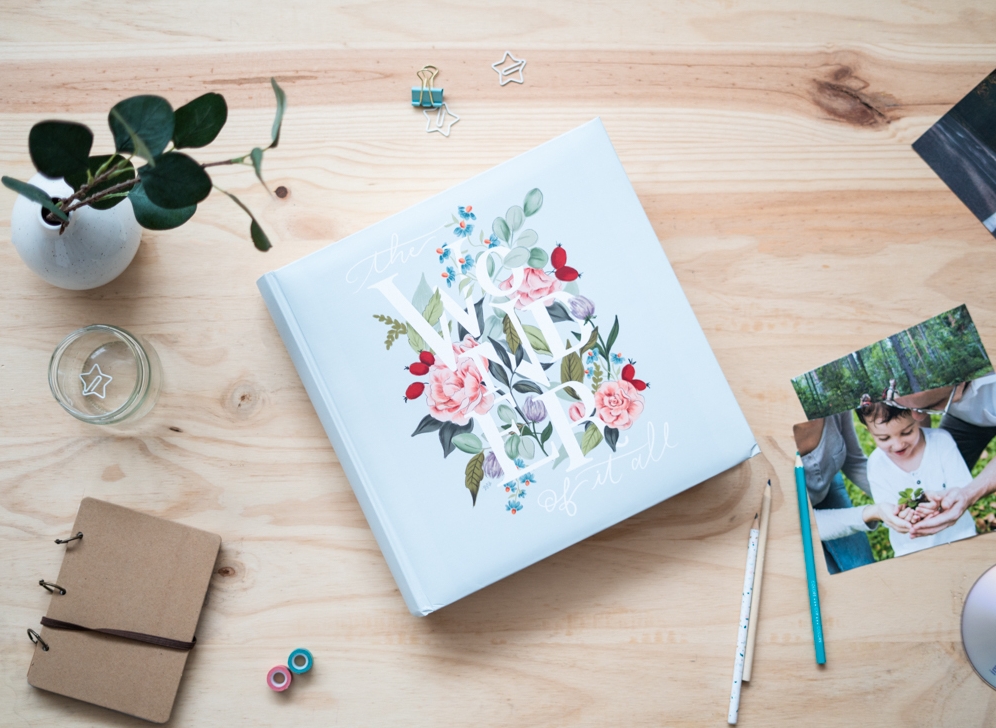 Wonder béžový kvetovaný fotoalbum na fotky 100 strán AFT292910008