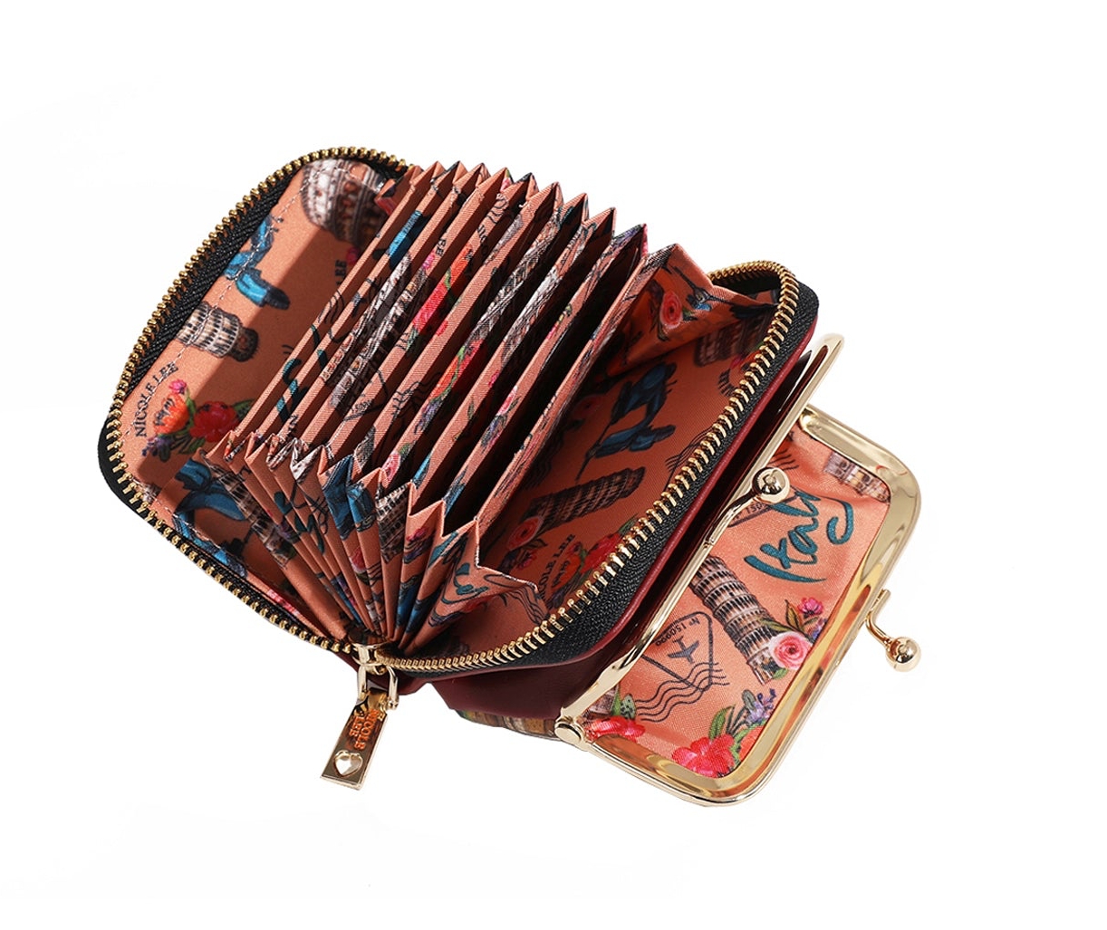 NICOLE LEE peňaženka na mince 2v1 Martha Travels Italy PRT7451-MTI
