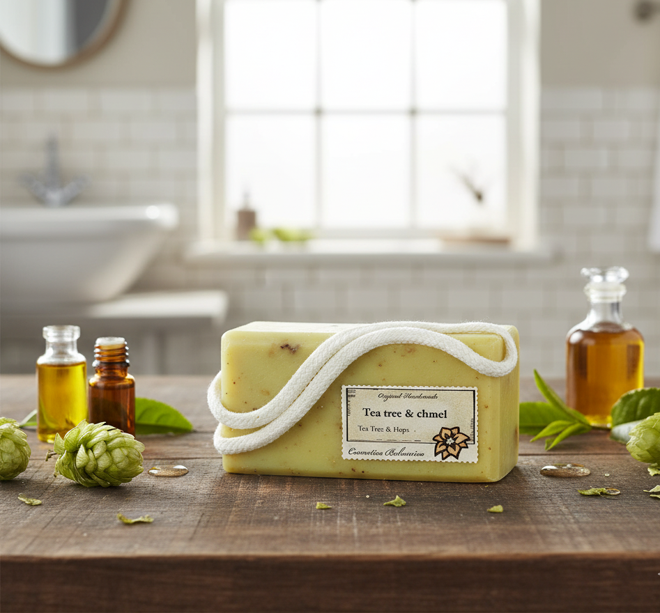 Glycerínové závesné mydlo - tea tree a chmeľ 200g