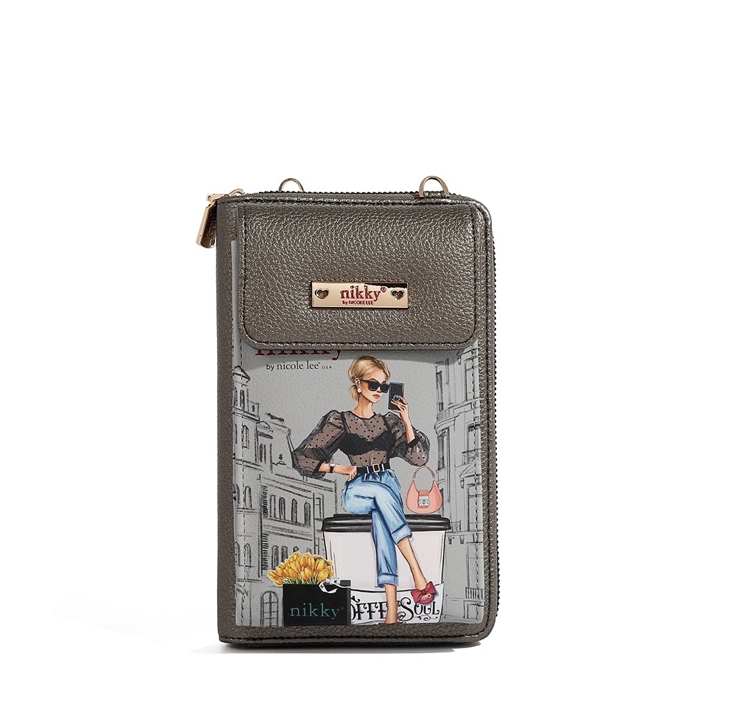 NIKKY by Nicole Lee malá crossbody kabelka a peňaženka 2v1 Urban Coffee Dream NK24002-UCD