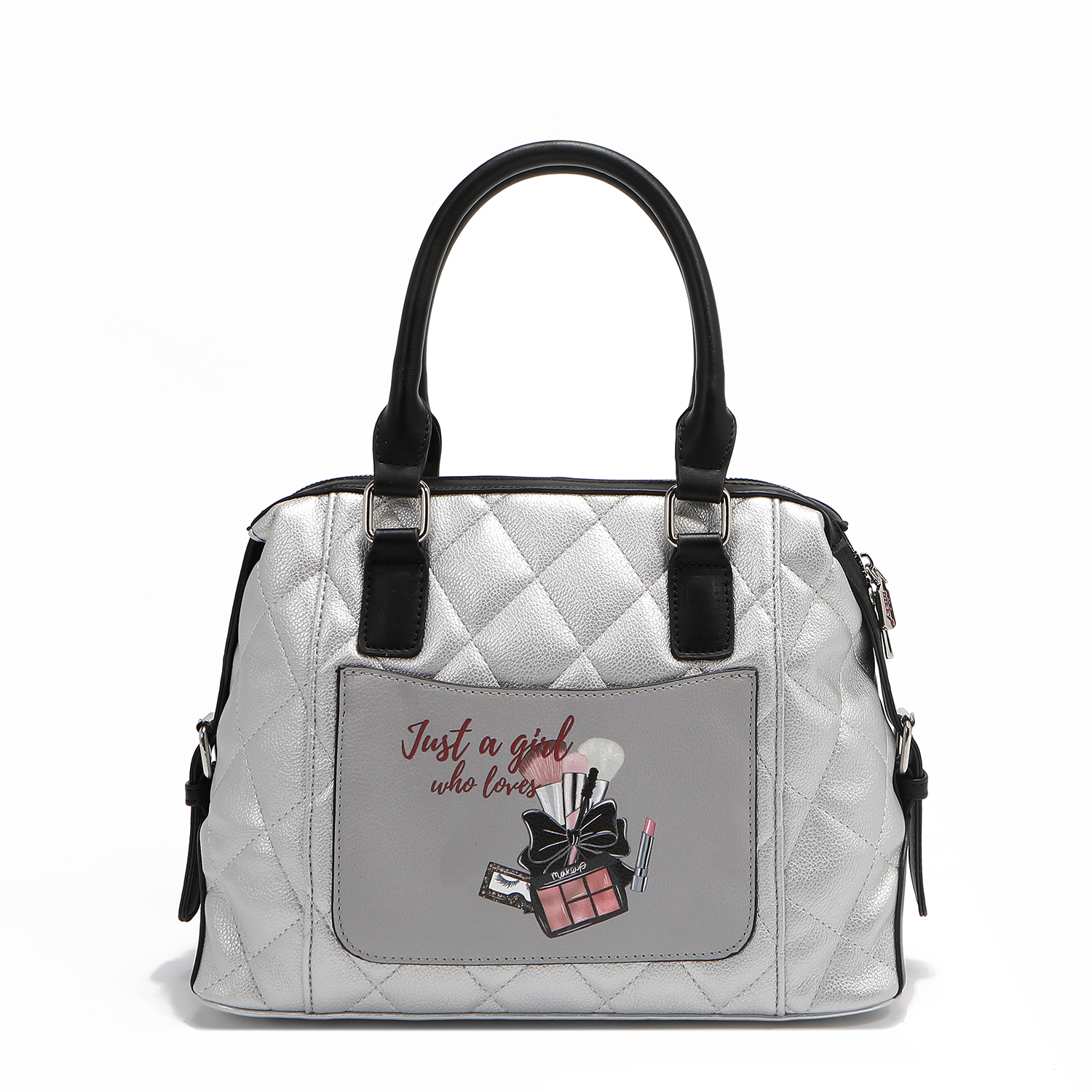 NIKKY by Nicole Lee strieborná kabelka do ruky Urban Coffee Dream NK12916-UCD