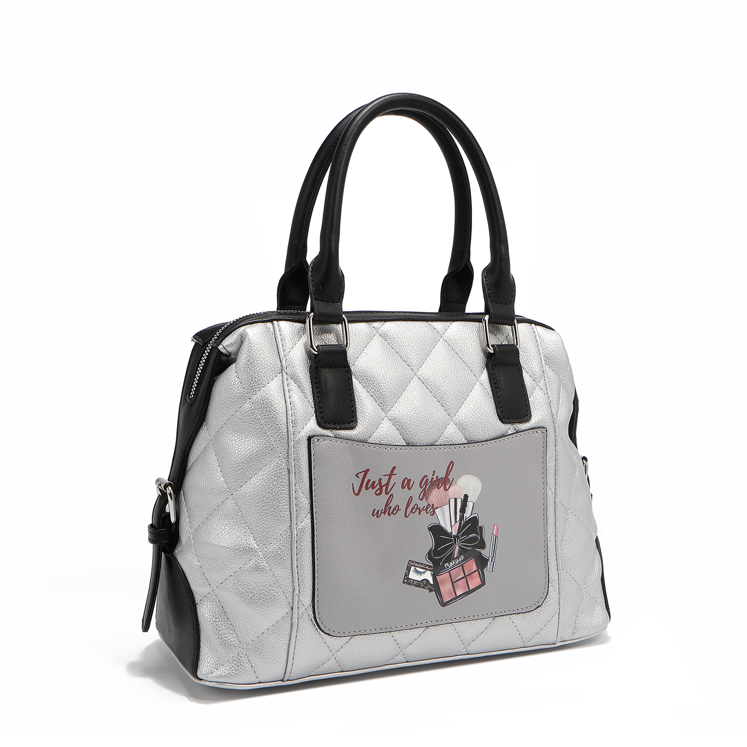 NIKKY by Nicole Lee strieborná kabelka do ruky Urban Coffee Dream NK12916-UCD