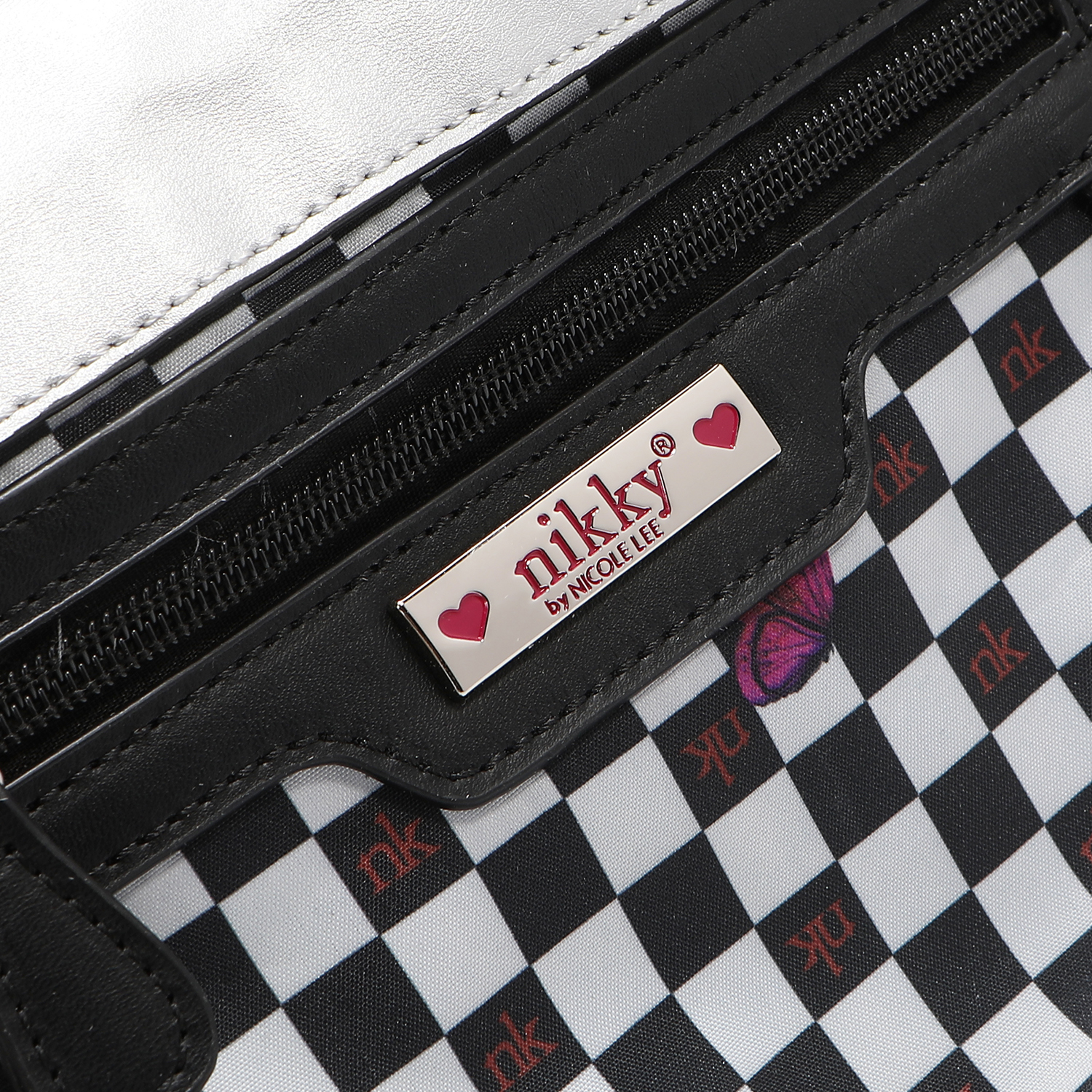 NIKKY by Nicole Lee strieborná kabelka do ruky Urban Coffee Dream NK12916-UCD