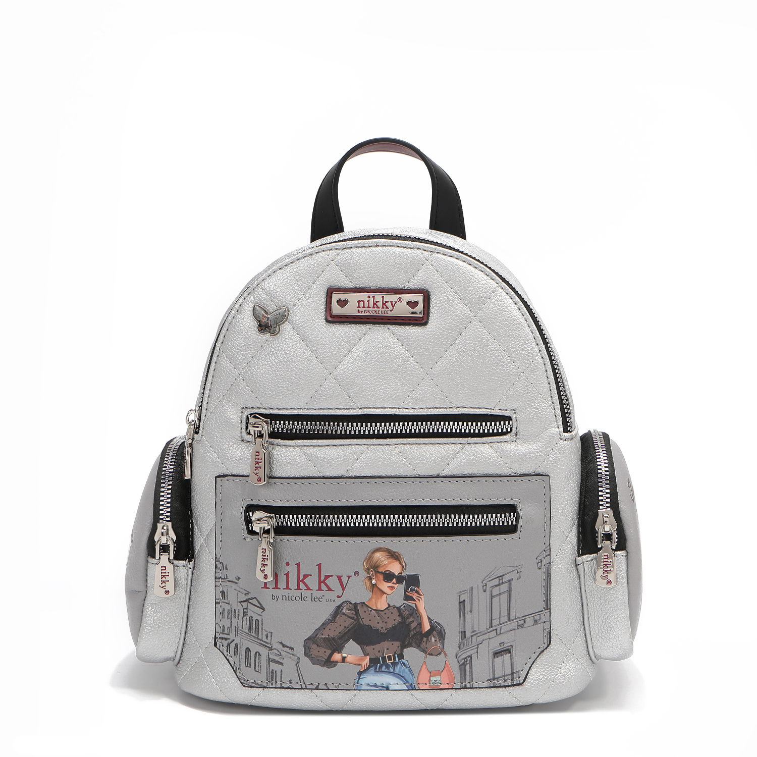 NIKKY by Nicole Lee strieborný batoh Urban Coffee Dream NK12913-UCD