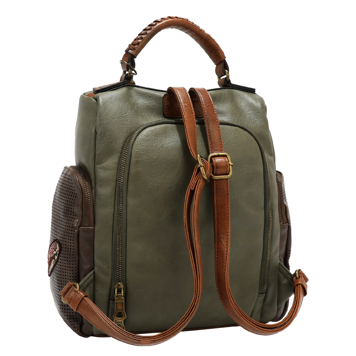 NICOLE LEE zelený dámsky batoh Vintage Patch P17467