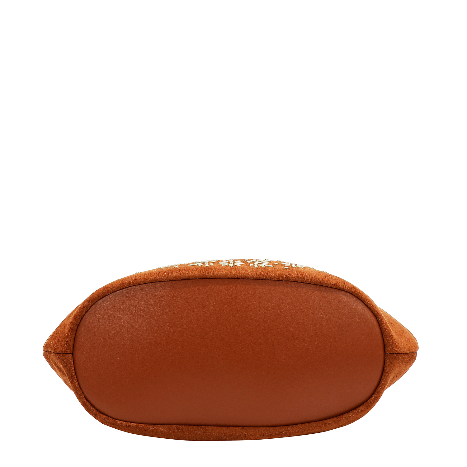 NICOLE LEE semišová kabelka na plece hnedá Floral Leaf P17500BROWN