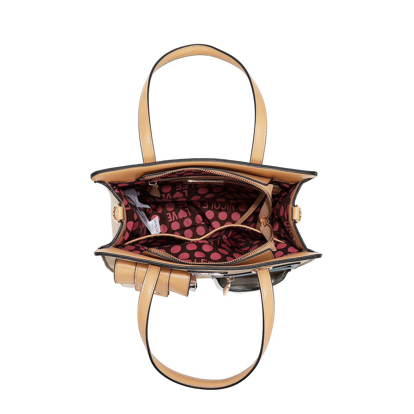 NICOLE LEE čierna kabelka do ruky Colorblock P17488BLACK