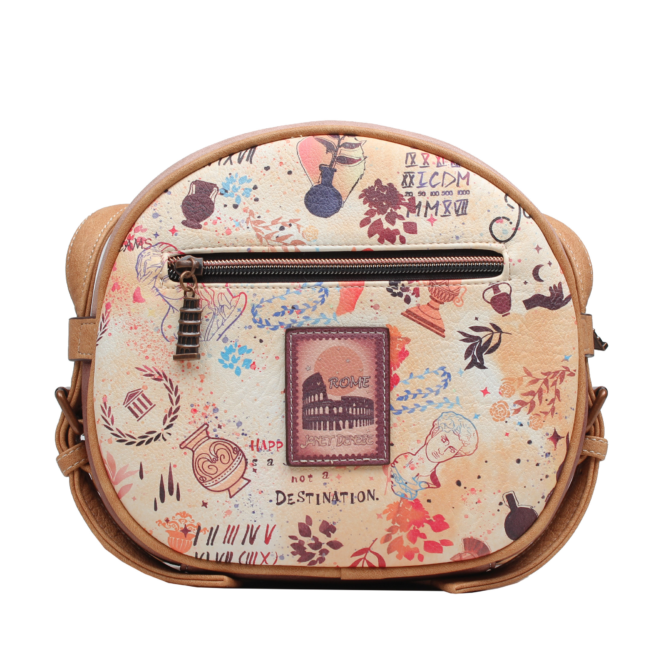 Janet Denese crossbody kabelka okrúhla Tour Of Rome J-070C