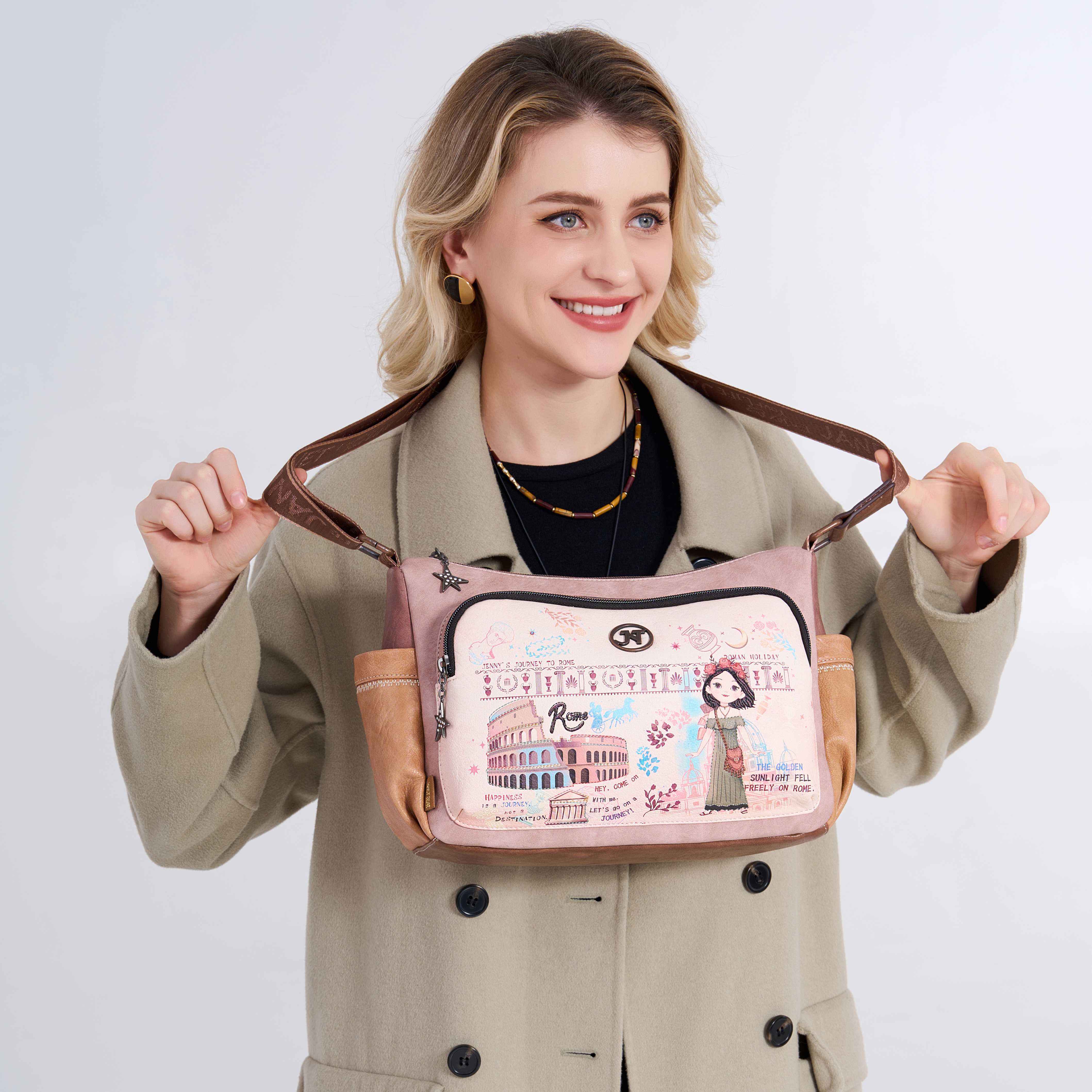 Janet Denese dámska štýlová crossbody kabelka Tour Of Rome J-112