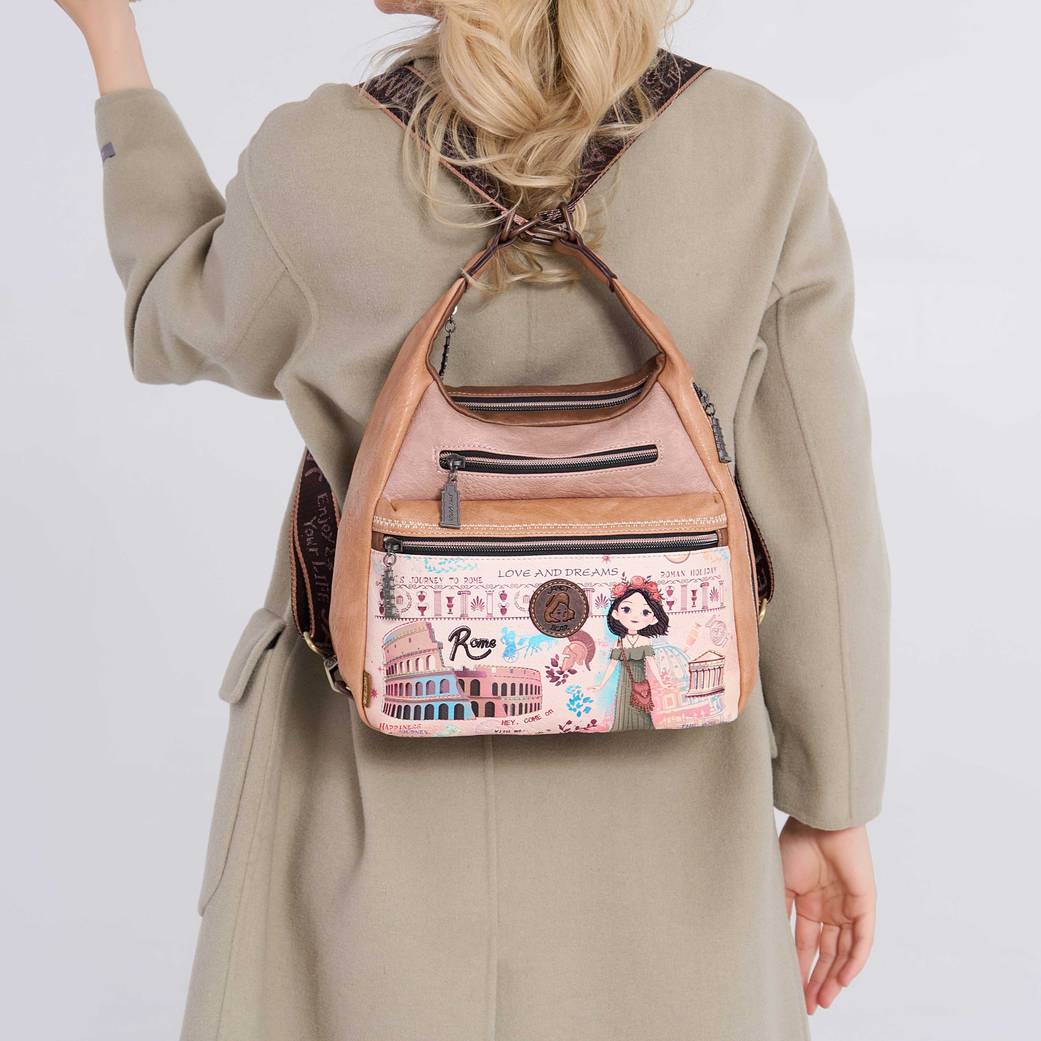 Janet Denese kabelka a batoh v jednom Tour Of Rome J-119A